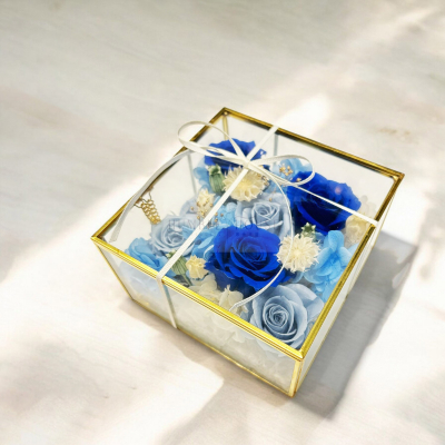 PF0033永生花珠寶盒(藍)
